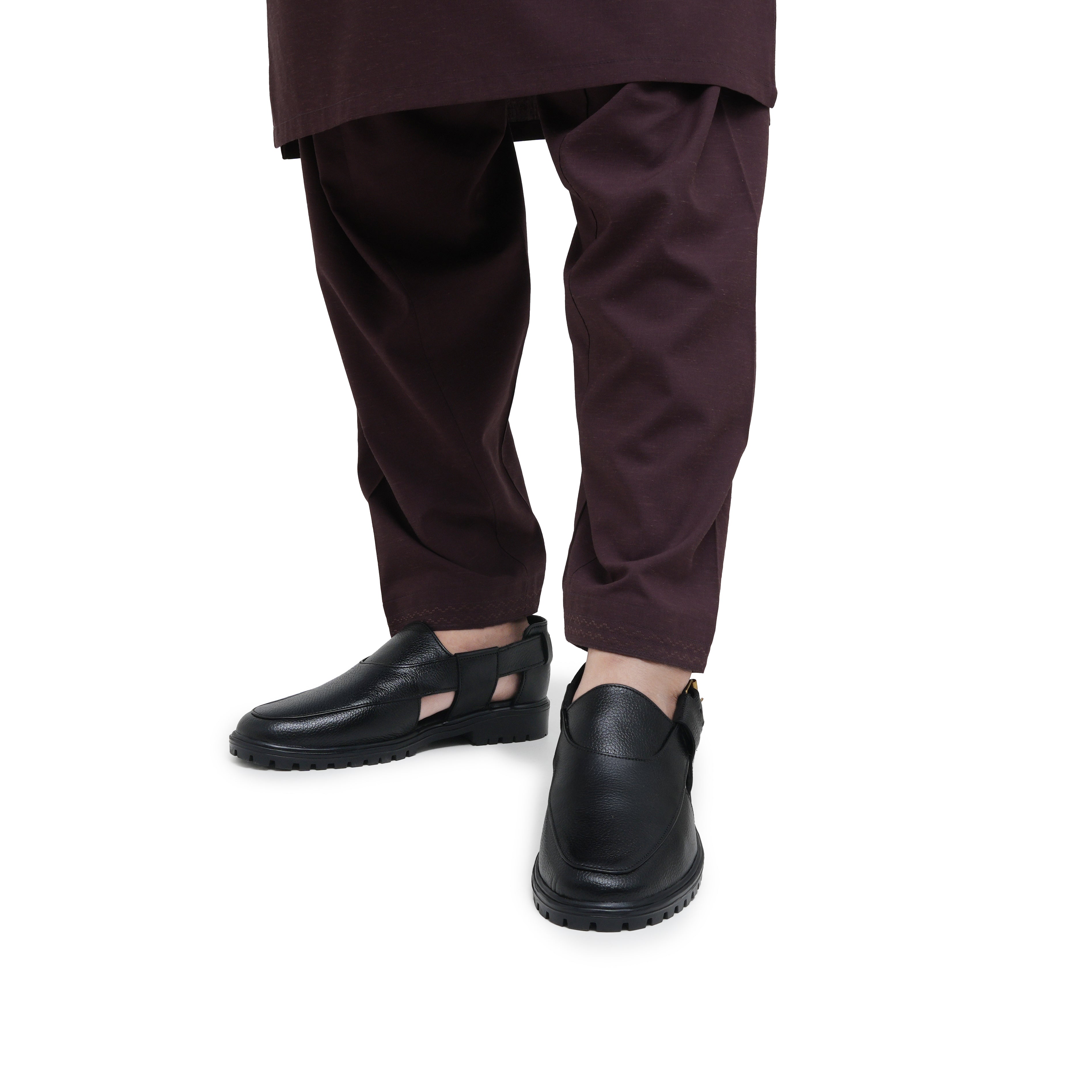 Classic Black Peshawari Chappal DAZ1