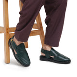 Deep Emerald Green Peshawari Chappal DZ50