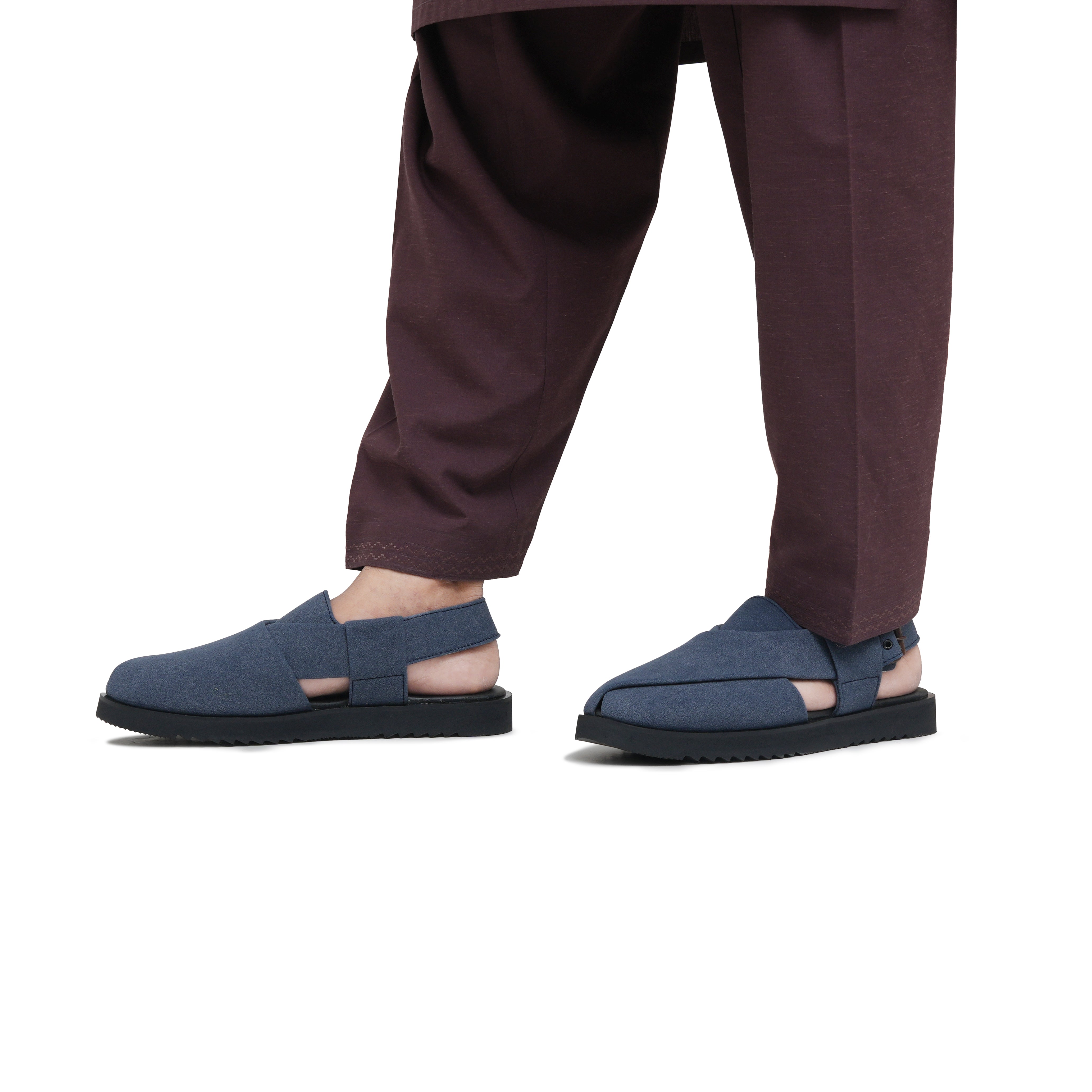 Blue Suede Peshawari Chappal DZ19