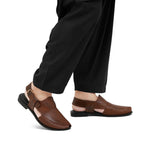 Brown Patent Peshawari Chappal DZ30