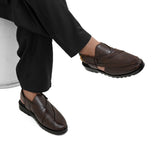 Leather Luxe Brown Sandal DZ41