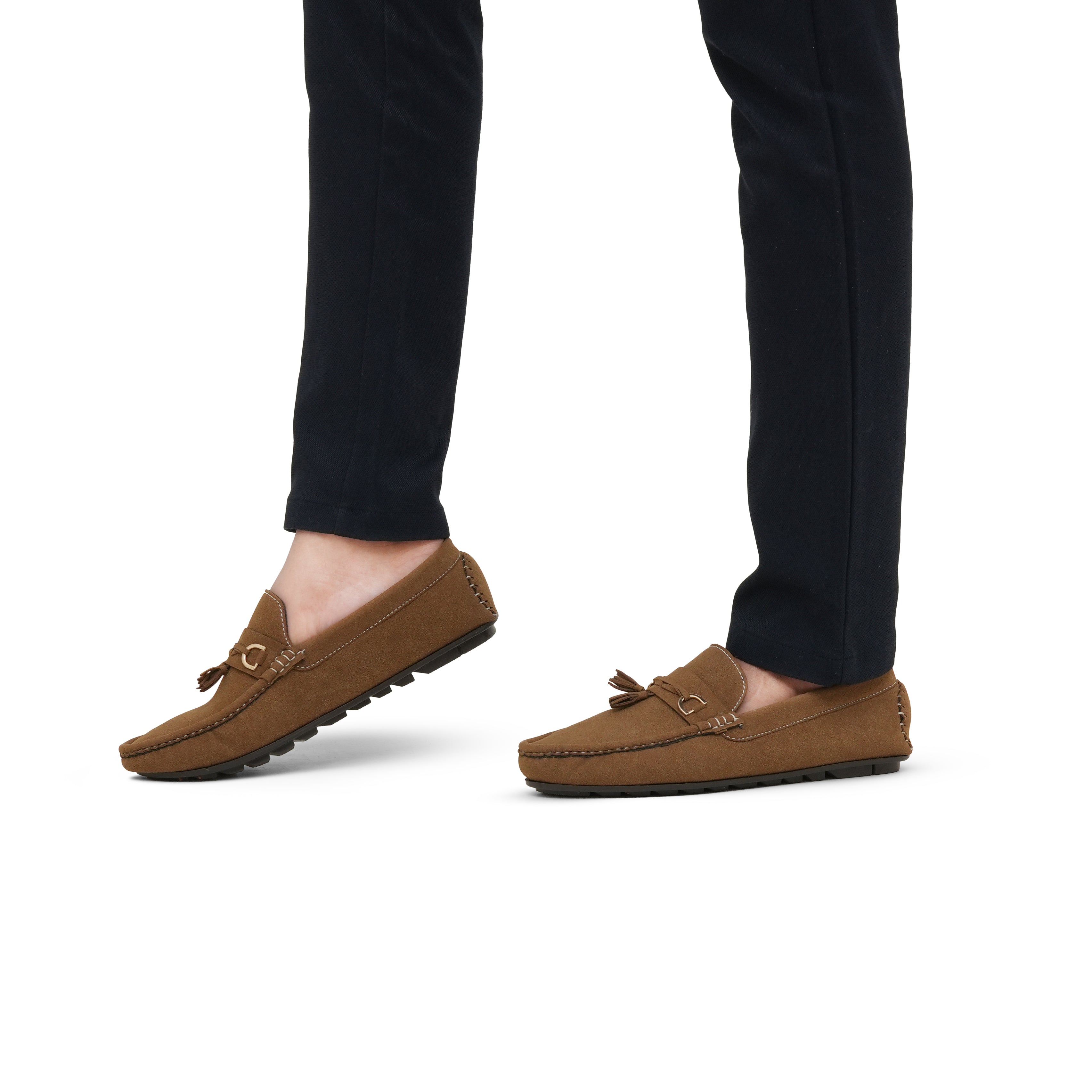 Tan Suede Tassel Loafer LS89