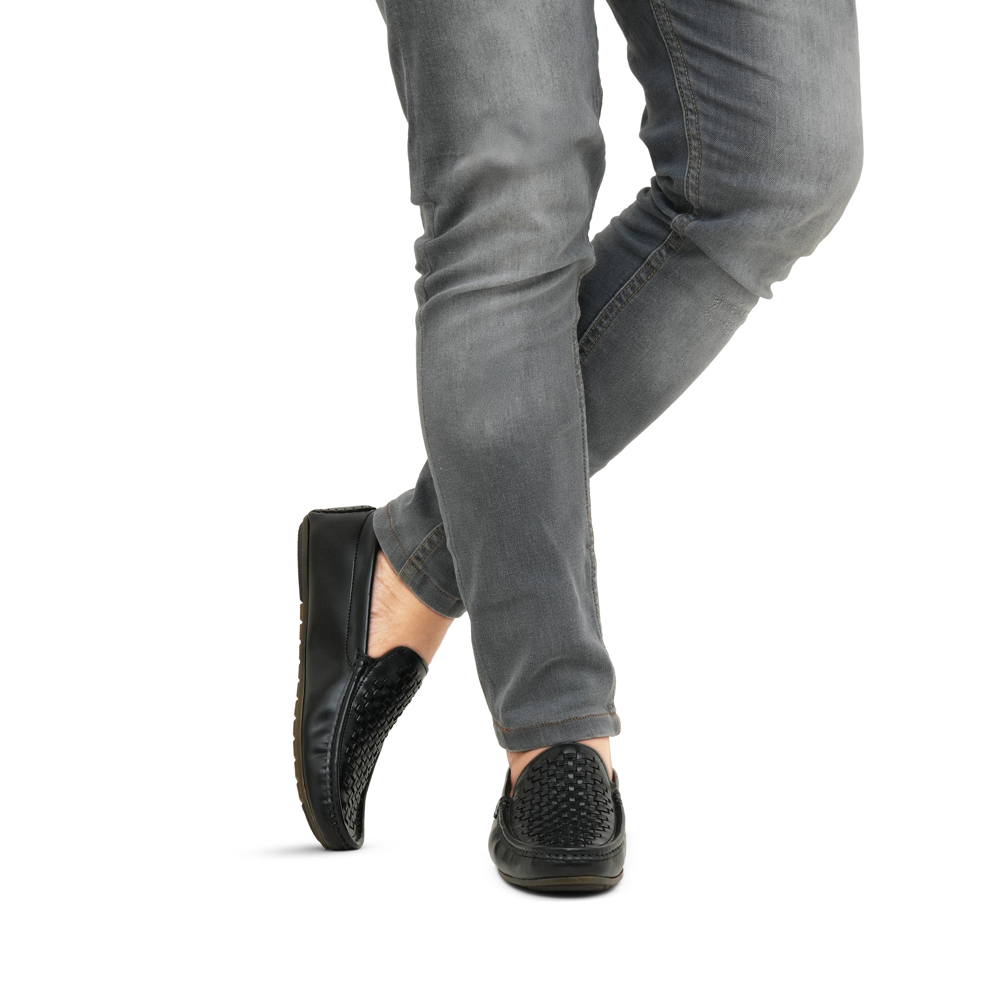 Black Woven Loafer LS10