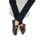 Brown Crocodile Embossed  Loafer LS02