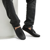 Black Crocodile Embossed Loafer LS28
