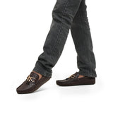 Brown Croc Tassel Loafer LS23