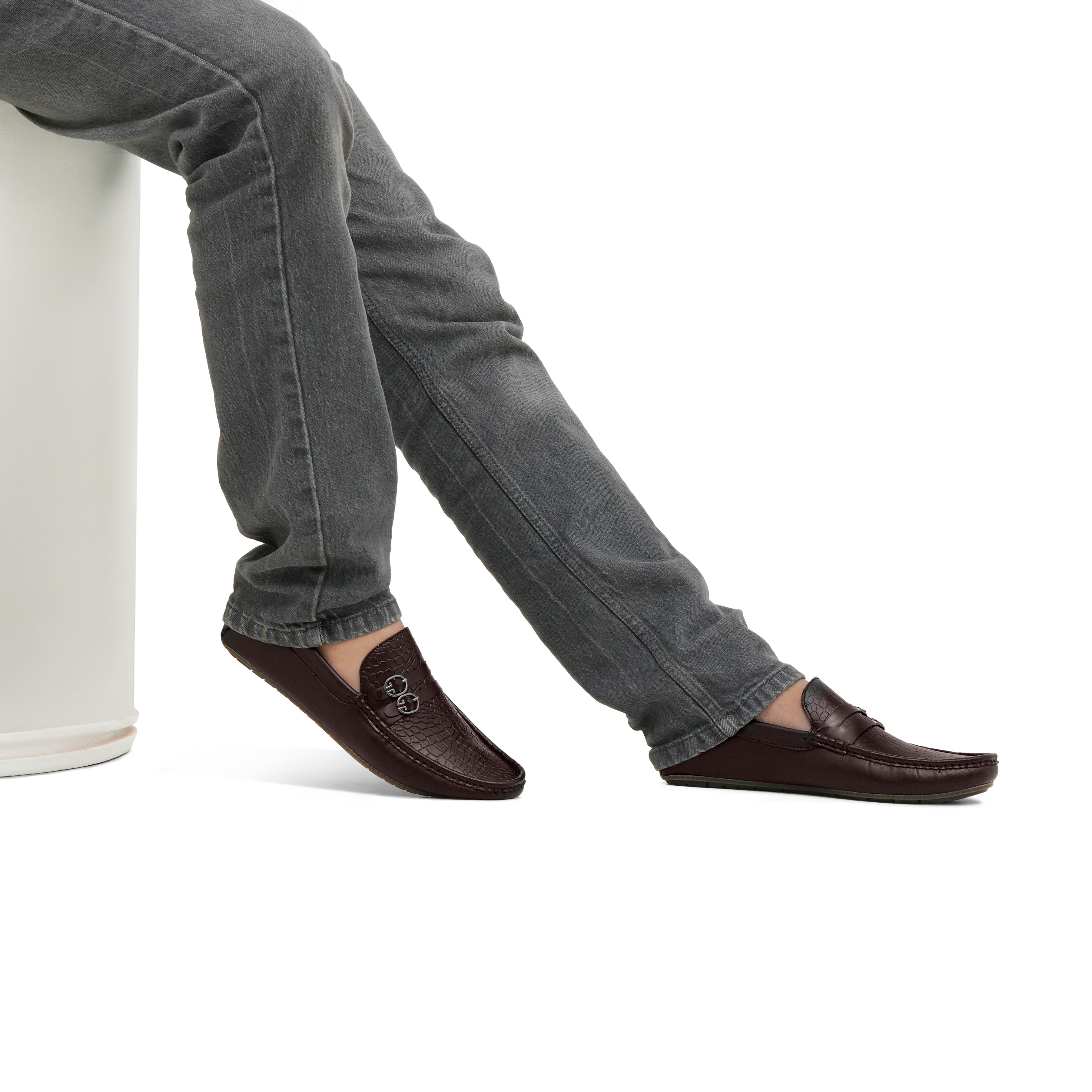 Brown Buckle Crafted Loafer LS04
