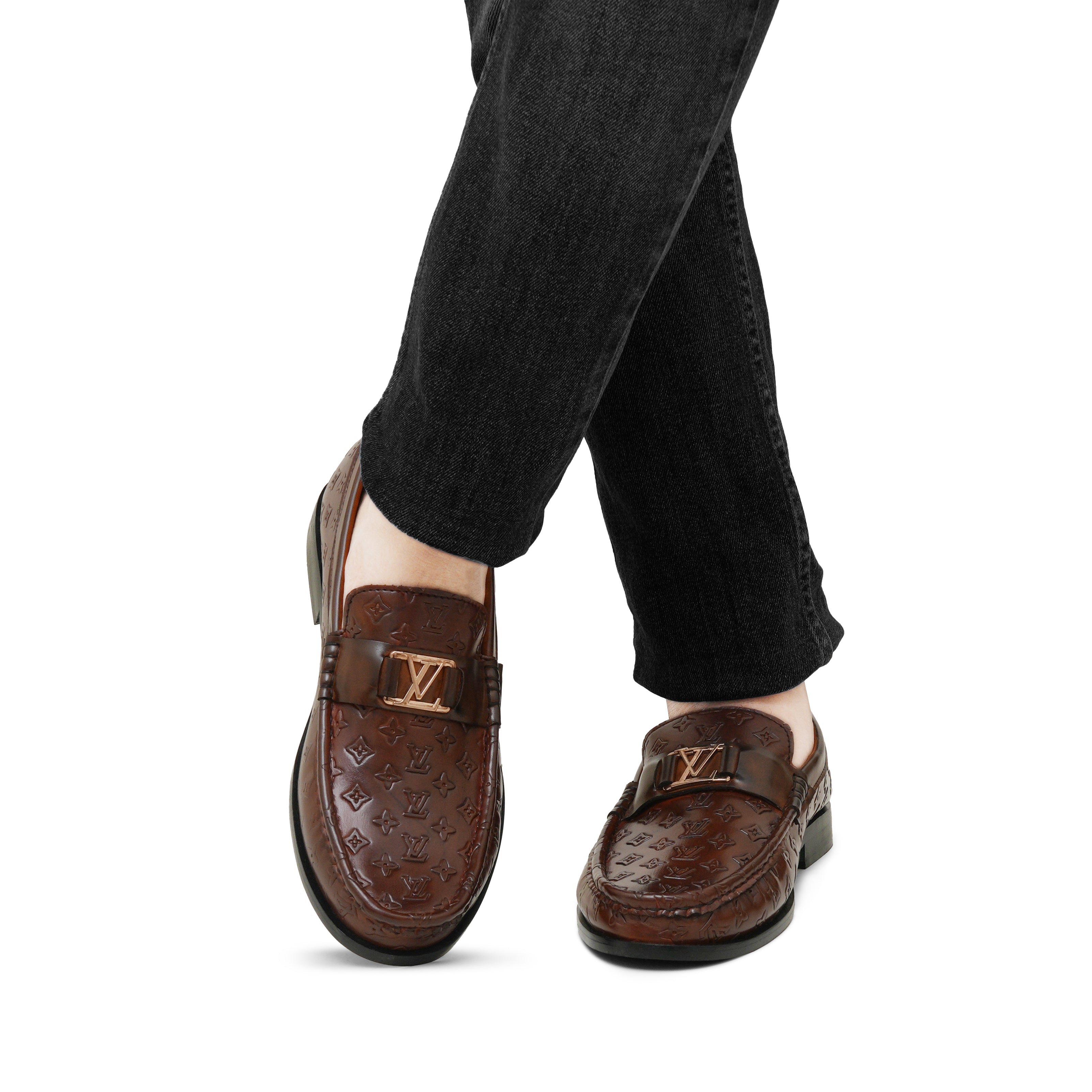 Classic Embossed Brown Shoes FZ43