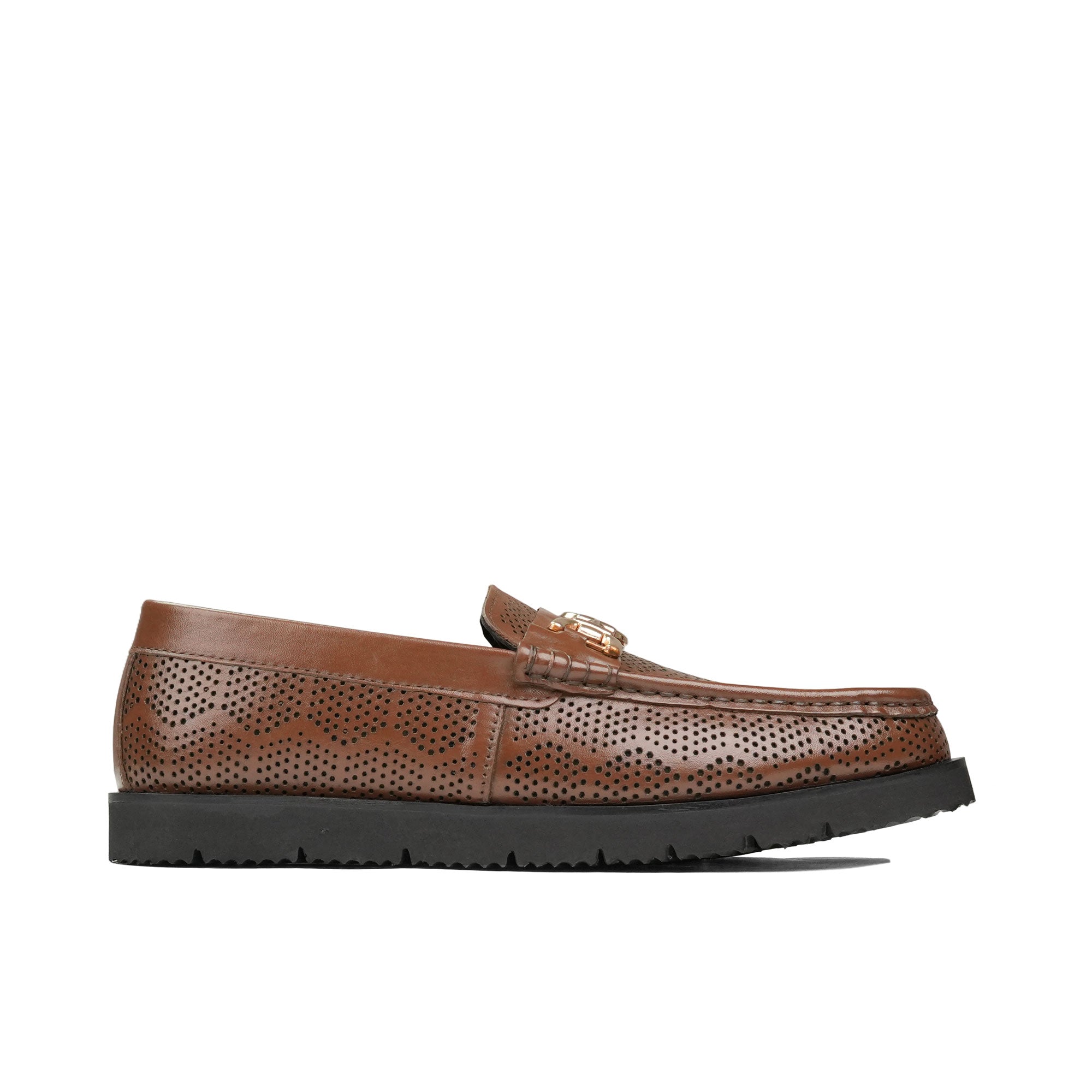 Brown Circle Textured Shoe PJ08