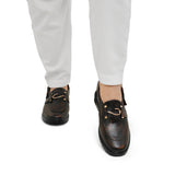 Burnished Black Leather Strap Chappal DAZ10