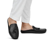 Black Patent Tassel Mule MS01