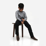 Kids' Coffee Brown Suede Shoe Lak02