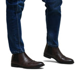 Maroon 2-Tone Chelsea Boots PD03