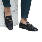 Black Folding Shoe with T Buckle PA56