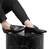 Black V Buckle Folding Shoe PA65