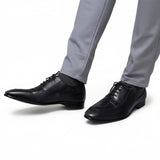 Black Croc Lace Shoe PJ25