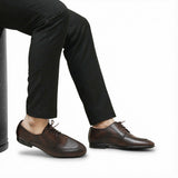 Brown Lace Leather Shoe PJ03