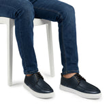 Imported High Sole Blue Lace Shoe PM03