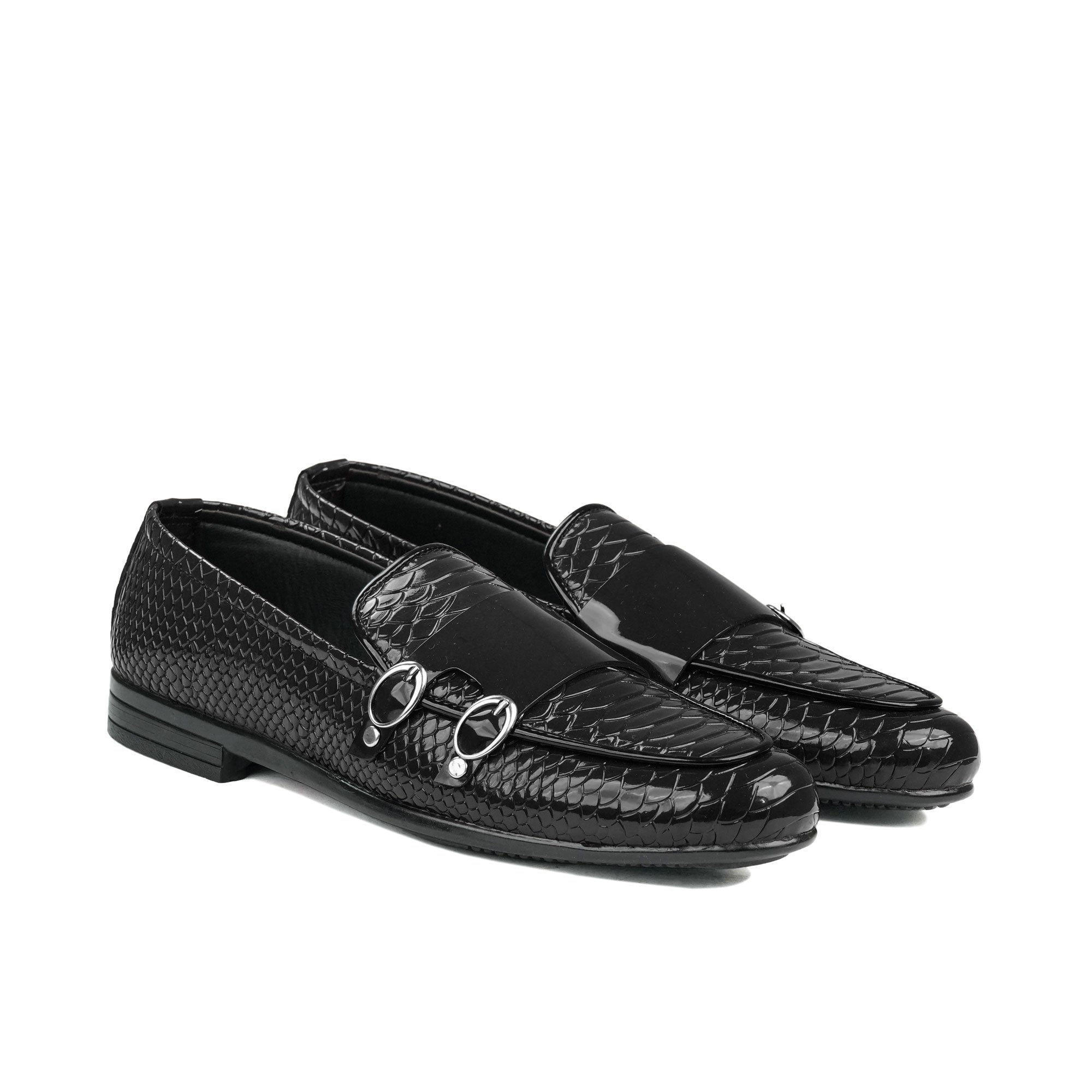 Black Two Monk Shoe FZ10