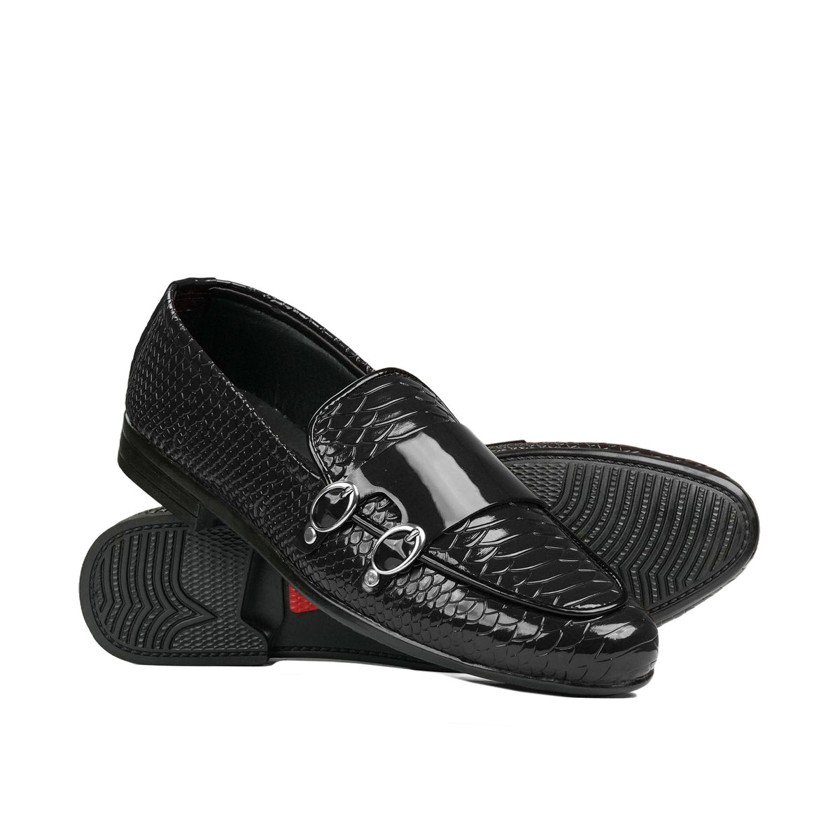 Black Two Monk Shoe FZ10
