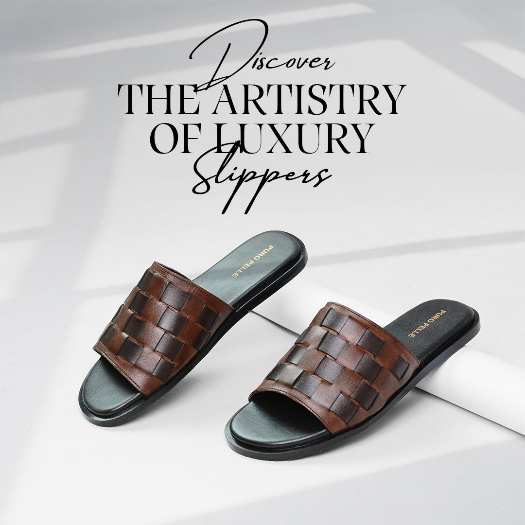 Brown Woven Slipper SA50