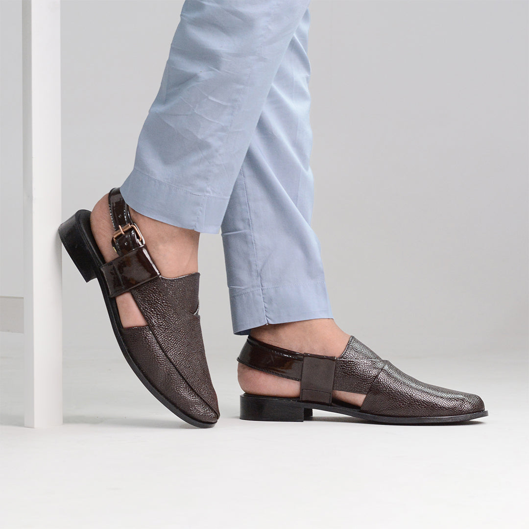 Dark Brown Peshawari Chappal DZ37