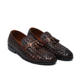 Brown Woven Tassel Shoe GT52