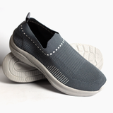 Grey Fly Knitted Running Sneakers 00X