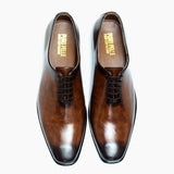 Men Formal Brown Tone Lace Pure Leather Shoe