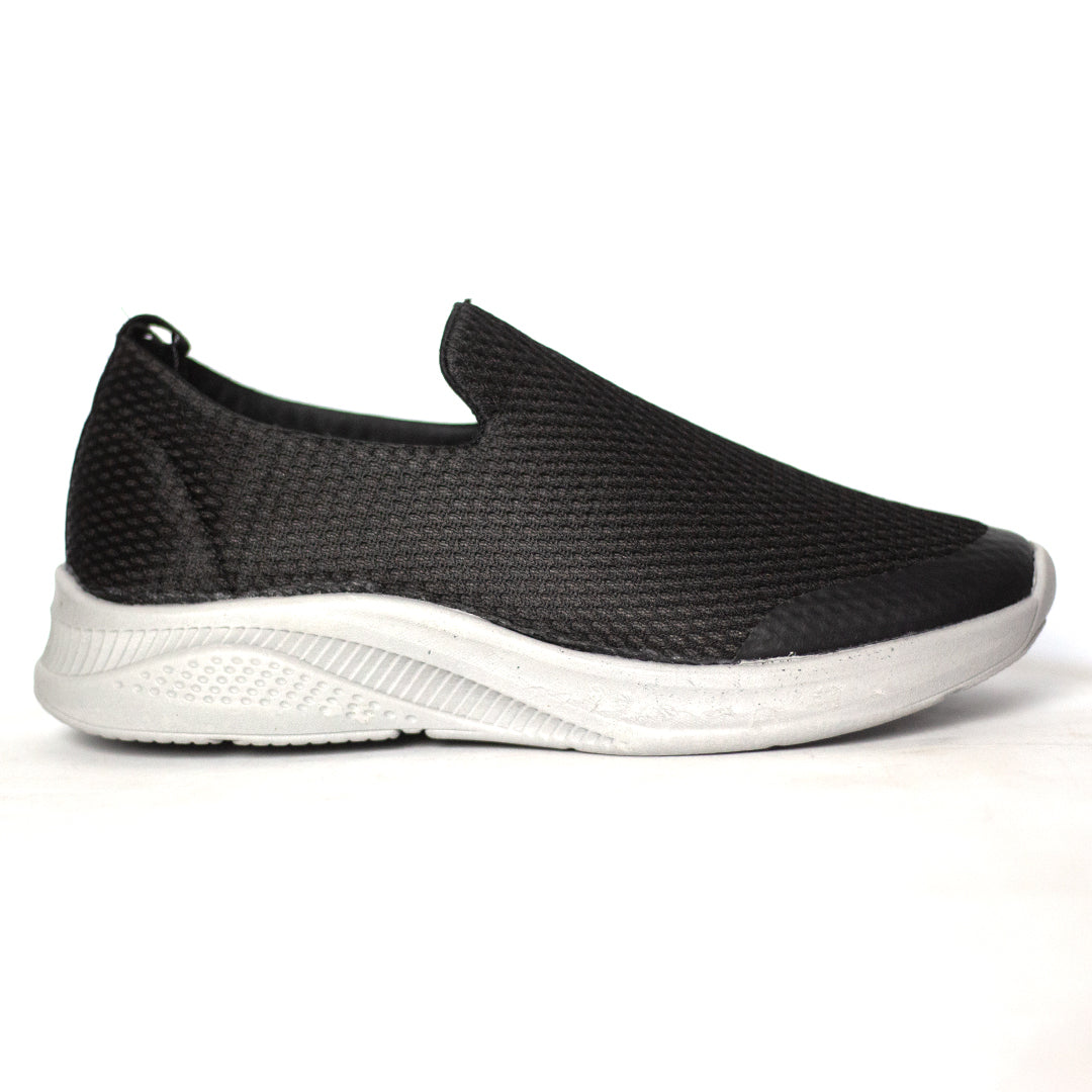 Black Grey Fly Knitted Running Sneakers 00X