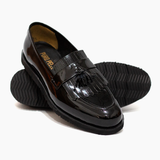 Men Formal High Sole Black Pure Patent Leather Shoe