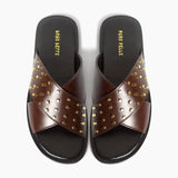 Men Slipper Premium Brown Leather SLP2