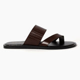 Men Slipper Premium Brown Leather SLP13