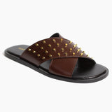 Men Slipper Premium Brown Leather SLP2
