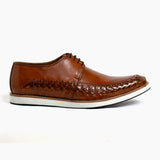 Men Formal Handmade Leather Woven With Imported Sole Shoe
