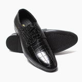 Men Formal Black Croc Lace Shoe