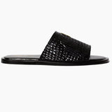 Men Slipper Premium Black textured Patent SLP21