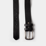 A-VINTAGE ANTIQUE BLACK MILD LEATHER BELT