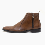 Men Formal High Ankle Brown Tan Pure Leather Shoe 009