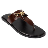 Men Slipper Premium Brown Tassels Buckle SLP056