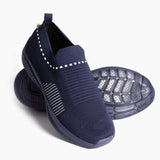 Blue Fly Knitted Running Sneakers