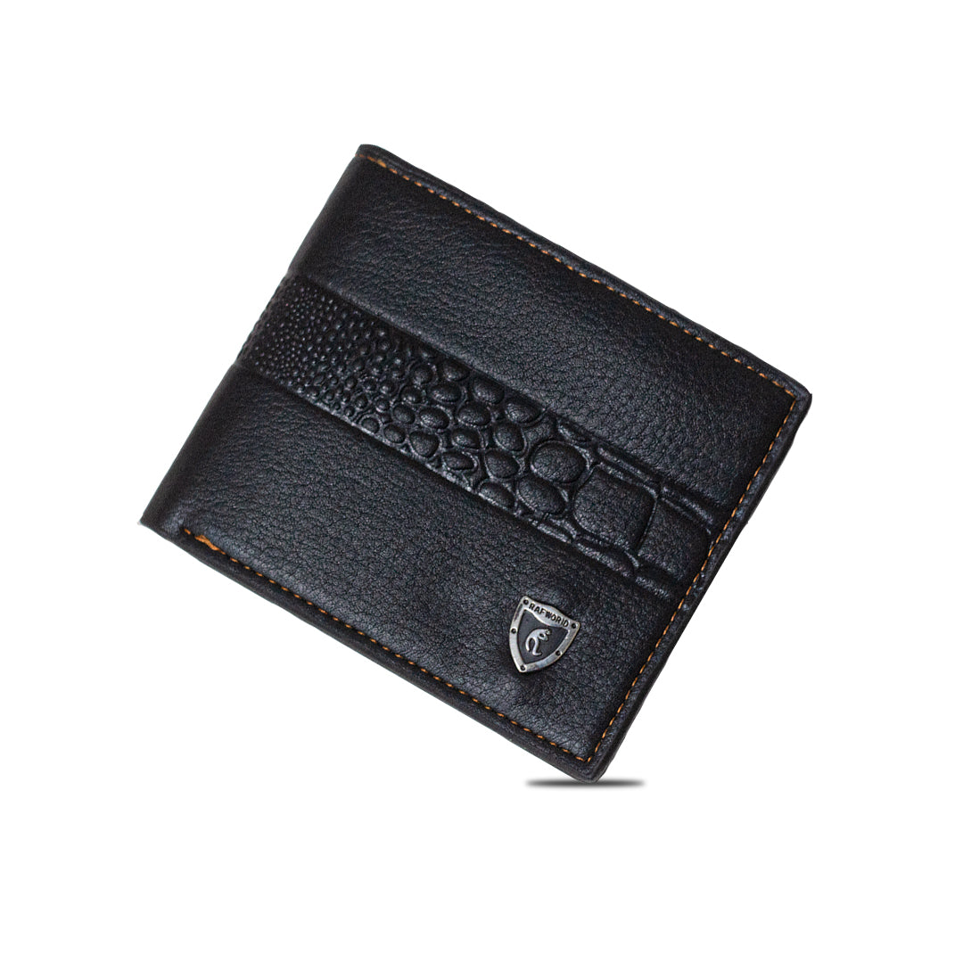 Medium Black Croc Wallet Line