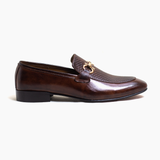 Men Formal Brown Leather Minister Shoe
