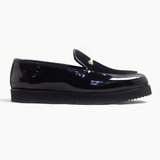 Men Formal High Sole Black Pure Leather Shoe X003